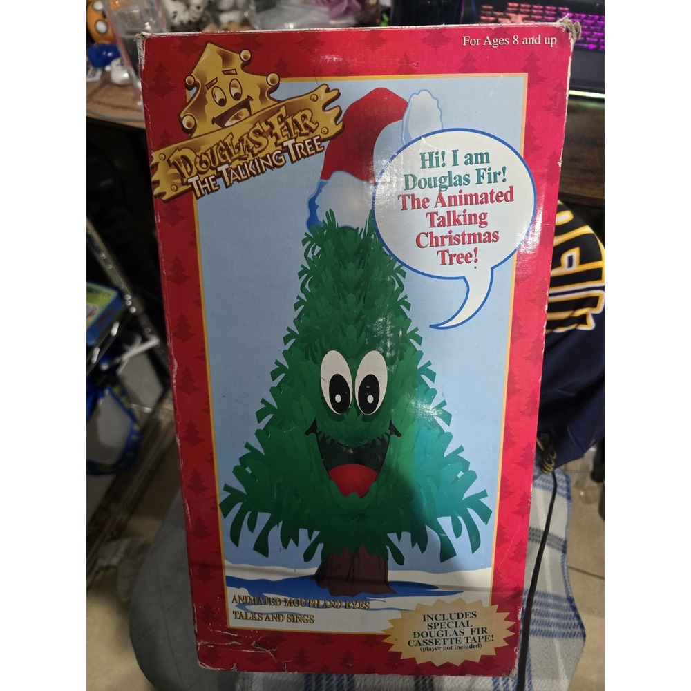 1996 Gemmy Douglas Fir Tree Animated Talking Singing Christmas Tree NEW READ